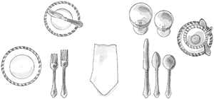 informal table setting: emily post